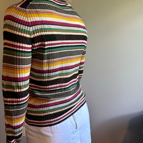 Veronica Beard Keke Gold Ribbed Knit Cardigan. - Picture 4 of 8